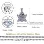 TOPGRILLZ Iced out CZ Cluster Lab Diamond Ghost Pendant 24” Stainless Steel Necklace Hip Hop