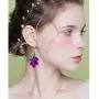 DAMLENG Unique Cute Creative Fruits Dangle Drop Earrings Sparkly Crystal Grape Earring With Green Leaf for Women Girls Statement Jewelry Gifts DAMLENG Unique Cute Creative Fruits Dangle Drop Earrings Sparkly Crystal Grape Earring With Green Leaf for Women Girls Statement Jewelry Gifts