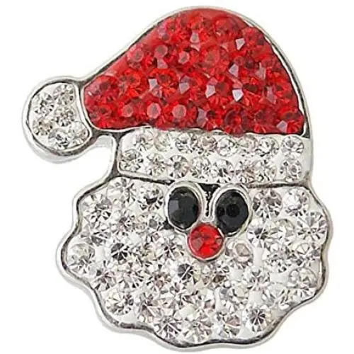 My Prime Gifts Christmas Santa Claus Interchangeable Snap Jewelry Rhinestone Holiday Standard Size 18-20mm Snaps My Prime Gifts Christmas Santa Claus Interchangeable Snap Jewelry Rhinestone Holiday Standard Size 18-20mm Snaps