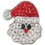 My Prime Gifts Christmas Santa Claus Interchangeable Snap Jewelry Rhinestone Holiday Standard Size 18-20mm Snaps