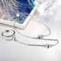 IVYRISE Elegant Sparkle 925 Sterling Silver Slave Chain Link Finger Ring Bracelets Fine Jewelry Birthday Gifts for Women Girls Bracelet