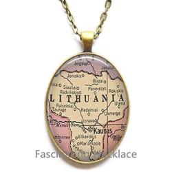 Charming Necklace,Lithuania map Necklace, Lithuania map Pendant, Lithuania Necklace, Lithuania Pendant, map jewelry，AO184