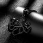 Punk Animal Necklace Mens 316L Stainless Steel Hip-hop Animal Pendant 18k Gold/Black Gun Plated Men Streetwear Jewelry