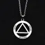 KUIYAI Unity Service Recovery Necklace AA Symbol Necklace Serenity Necklace Serenity Prayer Alcoholics Anonymous Jewelry KUIYAI Unity Service Recovery Necklace AA Symbol Necklace Serenity Necklace Serenity Prayer Alcoholics Anonymous Jewelry
