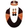 aczuv 8 Lines Statement Strand Necklaces Nigerian Wedding African Beads Jewelry Set Crystal Bridal Jewelry Sets aczuv 8 Lines Statement Strand Necklaces Nigerian Wedding African Beads Jewelry Set Crystal Bridal Jewelry Sets