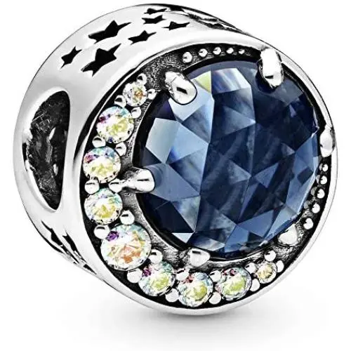 Pandora Jewelry Moon and Night Sky Cubic Zirconia Charm in Sterling Silver Pandora Jewelry Moon and Night Sky Cubic Zirconia Charm in Sterling Silver
