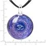SUVANI Glass Jewelry Om Ohm Aum Symbol Mandala Cabochon Round Pendant Necklace 17-19” Choose Color
