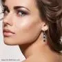 Shop LC Round Lapis Lazuli Stylish Dangle Drop Earrings Fashion Costume Prom Jewellery for Women Mothers Day Gifts