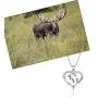 FAADBUK Moose Jewelry I Moose You Long Distance Relationship Gift Moose Charm Necklace for Women Girls Going Away Gift BFF Gift