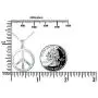 S925 Sterling Silver Peace Sign Hippie Party Accessories Pendant Necklace for Women S925 Sterling Silver Peace Sign Hippie Party Accessories Pendant Necklace for Women