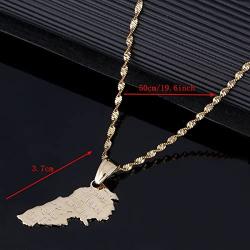 Lebanon Country Map Pendant Necklaces Gold Color Jewelry Liban Maps of Lebanese