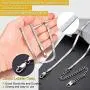 PROSTEEL Herringbone Choker Necklace for Women, Stainless Steel/Sterling Silver Chain in Silver/Yellow Gold/Rose Gold/Black Tone, 12/15/18 inch with 3.5 inch Extenders, Come Gift Box