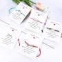 Thunaraz 5Pcs Friendship Bracelet Set with Message Card Make a Wish Adjustable Bracelet Star Heart Handmade Bracelet Simple Fashion Women Jewelry Gifts