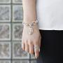 Inspired Silver - Silver Customized Charm Bracelet with Cubic Zirconia Jewelry