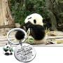 Funny Cute Panda Keychain You are Braver Stronger Smarter Than You Think Keychain Animal Panda Bear Jewelry Pandas Lover Gift
