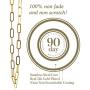 Gold Paperclip Chain Necklace for Women - 24K Gold Layering Paper Clip Necklace Jewelry | 18'' + 2'' Extender with Nano Stearin Protective Coating