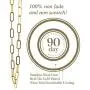 Gold Paperclip Chain Necklace for Women - 24K Gold Layering Paper Clip Necklace Jewelry | 18'' + 2'' Extender with Nano Stearin Protective Coating Gold Paperclip Chain Necklace for Women - 24K Gold Layering Paper Clip Necklace Jewelry | 18'' + 2'' Extender with Nano Stearin Protective Coating