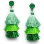 Me&Hz Colorful Layered Tassel Earrings Bohemian Tiered Tassel Druzy Stud Dangle Drop Earrings for Women Teen Girls Birthday Christmas Friends Gift