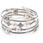 Bead Wrap Bangle Pearl Bracelet - Silver Metal Bracelet Fashion Bohemian Jewelry Multilayer Charm Bracelet with Thick Silver Metal Beads Gifts for Women Bead Wrap Bangle Pearl Bracelet - Silver Metal Bracelet Fashion Bohemian Jewelry Multilayer Charm Bracelet with Thick Silver Metal Beads Gifts for Women