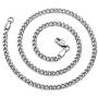 AmyRT Jewelry 4.5mm Titanium Steel Mens Beveled Curb Link Chain Silver Gold Necklace 16 to 30 Inches