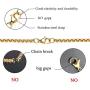 2MM 3MM 4MNM 5MM Square Rolo Chain Stainless Steel Round Box Necklace Men Women Jewelry