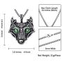 BBBGEM Norse Viking Jewelry, Thors Hammer/Celtic Knot/Celtic Wolf/Rune/Valknut/Tree of Life Necklace Titanium Steel Amulet Protection Talisman Necklace,24” Chain, Gift Box Included