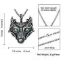 BBBGEM Norse Viking Jewelry, Thors Hammer/Celtic Knot/Celtic Wolf/Rune/Valknut/Tree of Life Necklace Titanium Steel Amulet Protection Talisman Necklace,24” Chain, Gift Box Included