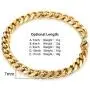 Trendsmax 7mm Mens Women Chain Gold Silver Black Stainless Steel Curb Cuban Link Chain Bracelet 7-11inch Trendsmax 7mm Mens Women Chain Gold Silver Black Stainless Steel Curb Cuban Link Chain Bracelet 7-11inch