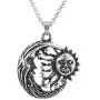 LUX ACCESSORIES Burnished Silver Tone Boho Celestial Sun Moon Pendant Necklace LUX ACCESSORIES Burnished Silver Tone Boho Celestial Sun Moon Pendant Necklace