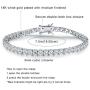 VOLUKA Cubic Zirconia Tennis Bracelet for Women White Gold/Gold/Rose Gold Plated CZ Bracelets for Men Girls 7.5in