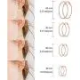 Hoop Earrings For Women,Clip On Stainless Steel Earrings Sets For Teen Girls Huggie Cute Hypoallergenic Sensitive Ears Jewelry （16 Pairs)