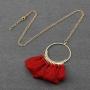 Manfnee Tassel Bohemian Earring Alloy Dangle&Drop Leather Teardrop Wood Earrings Jewelry Women