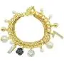Fashion Jewelry MISASHA Logo Gold Tone Chain Inspired Charm Bracelet for Women Fashion Jewelry MISASHA Logo Gold Tone Chain Inspired Charm Bracelet for Women