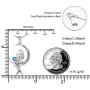 Distance 925 Sterling Silver Classic Sea Mermaid Necklce for Girls Women Crescent Moon Pendant Christmas Birthday Gifts Jewelry for Girls Women Daughter