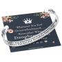 Whenever You Feel Overwhelmed Remember Whose Straighten Your Crown Bracelet, Engraved Inspirational Bracelets Personalized Gift for Mom, Daughter, Granddaughter, Sister, Best Friend, Women and Girls