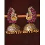 Aheli Dual Tone Oxidized Peacock Design Crafted Jhumka Jhumki Earrings Indian Fashion Jewelry for Women Girls Aheli Dual Tone Oxidized Peacock Design Crafted Jhumka Jhumki Earrings Indian Fashion Jewelry for Women Girls