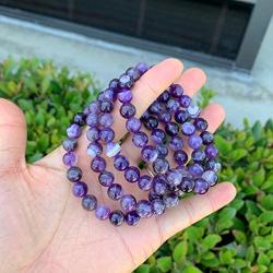Adabele Natural Gemstone Bracelet 7'' 7.5'' 8 inch Stretchy Chakra Gems Stones 8mm (0.31'') Beads Healing Crystal Quartz Jewelry Women Men Girls Gifts