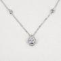 espere Sterling Silver Waterdrop Pear Shape Pendant Droplet Necklace