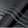 SANNYRA 2mm-7mm 16-38In Stainless Steel Rolo Chain Necklace Crude Chain Necklace for Men Women Jewelry