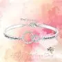 Ado Glo Mother’s Day Bracelet Gifts, Always My Daughter/Mom/Sister Forever My Friend Circles Bangle, White Gold Plated Fashion Jewelry, Birthday Anniversary for Women and Girls