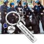 HOLLP Police Retirement Gifts Police Officer Retired Keychain One Journey End.So Another Can Begin Keychain Police Jewelry Gift for Police Officer