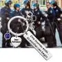 HOLLP Police Retirement Gifts Police Officer Retired Keychain One Journey End.So Another Can Begin Keychain Police Jewelry Gift for Police Officer
