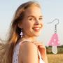 RechicGu 8 Pairs 3D Mushroom Shape Dangle Earrings Set Colorful Kawaii Nature Food Fresh Vegetables Jewelry Funny Sweet Lovely Women Girls Gift