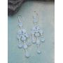 YoTreasure 3 1/2'' Moonstone Solid 925 Sterling Silver Gemstone Dangle Earrings