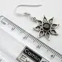 SilverStarJewel 925 Sterling Silver Black Onyx Sun Earrings 1.3'' Women Fashion SilverStarJewel 925 Sterling Silver Black Onyx Sun Earrings 1.3'' Women Fashion