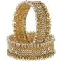 Efulgenz Fashion Jewelry Indian Bollywood 14 K Gold Plated Faux Pearl Crystal Cuff Bracelets Bangle Set (2 Pc) Efulgenz Fashion Jewelry Indian Bollywood 14 K Gold Plated Faux Pearl Crystal Cuff Bracelets Bangle Set (2 Pc)