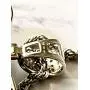 Shop-iGold Custom Skull Men Women 925 Italy White Gold Finish Iced Silver Charm Ice Out Pendant Stainless Steel Real 3 mm Rope Chain, Mans Jewelry, Iced Pendant, Rope Necklace 16''- 24''