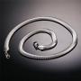 U7 Herringbone Chain Stainless Steel Flat Link Hypoallergenic Snake Chain Necklace 18-30 Inch, Silver Black Gold Color