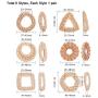 PH PandaHall 12pcs Woven Charms, Rattan Earring Linking Rings Connector Woven Bohemian Straw Wicker Braid Drop Dangle Pendants for Summer Straw Wicker Braid Earrings Jewelry Making