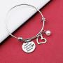 Memorial Keychain Bracelet A Piece of My Heart Lives in Heaven Sympathy Gift Loss of Dad Mom Grandpa Grandma Jewelry(a piece heart in heaven BR)